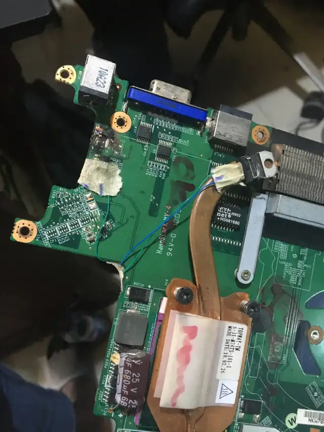 Zinox laptop motherboard removed for repair